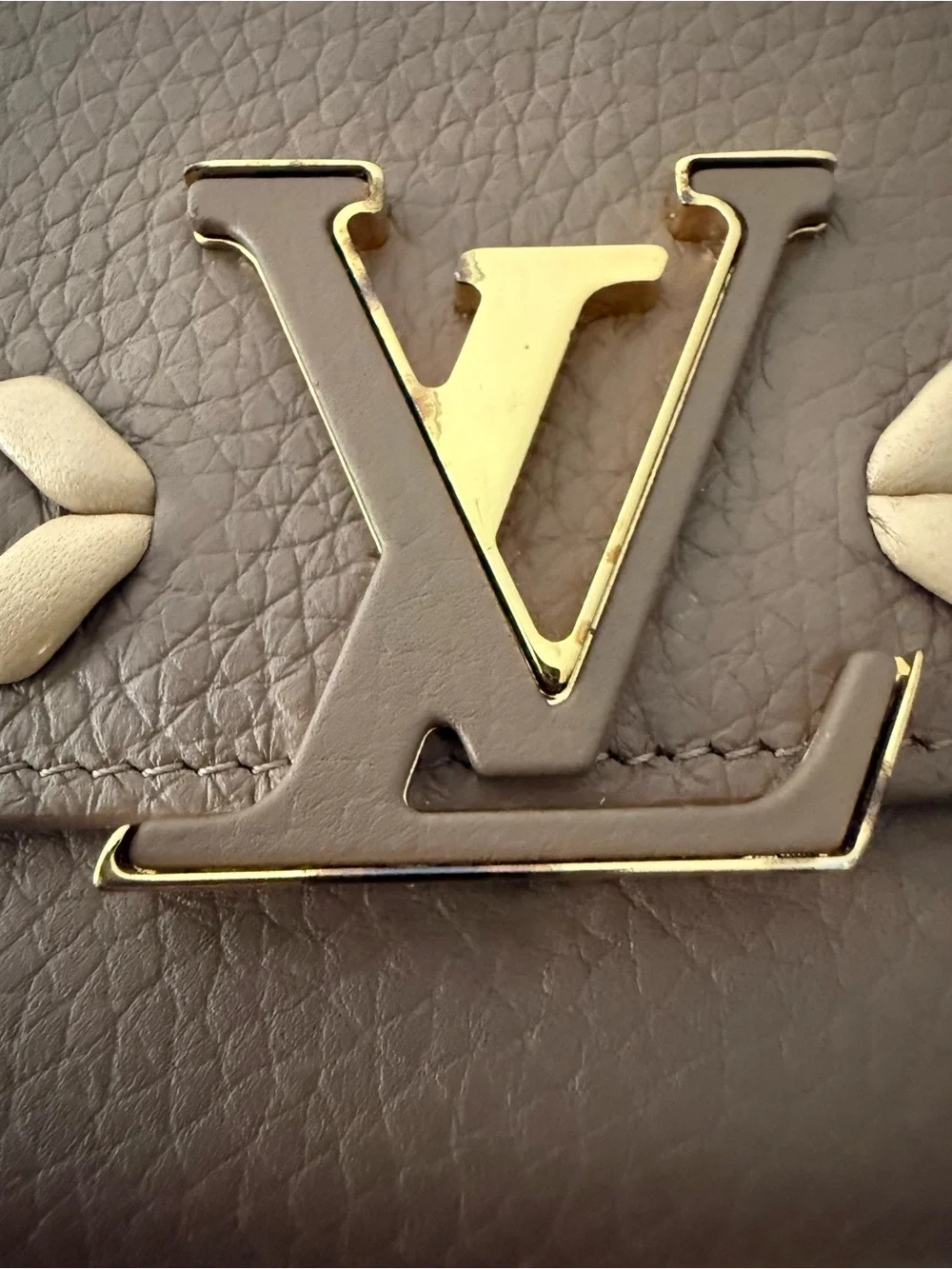 Louis Vuitton Portefeuille Capucines Long Wallet with Gold LV Emblem
